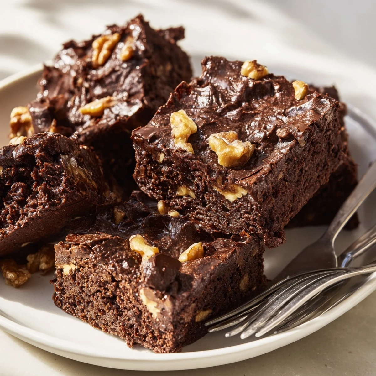 Rich, fudgy Zero-Waste Brownies featuring nut-milk pulp for delightful chocolate indulgence.  