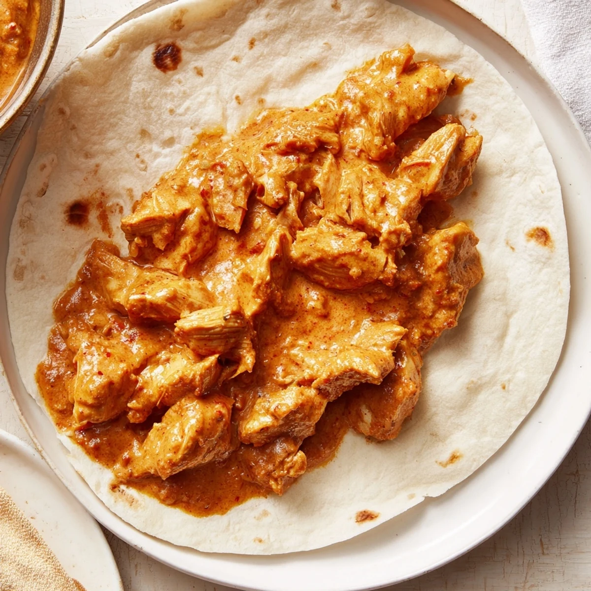 Imagine the amazing flavors: warm tortillas filled with juicy, sticky chicken tikka masala tacos.