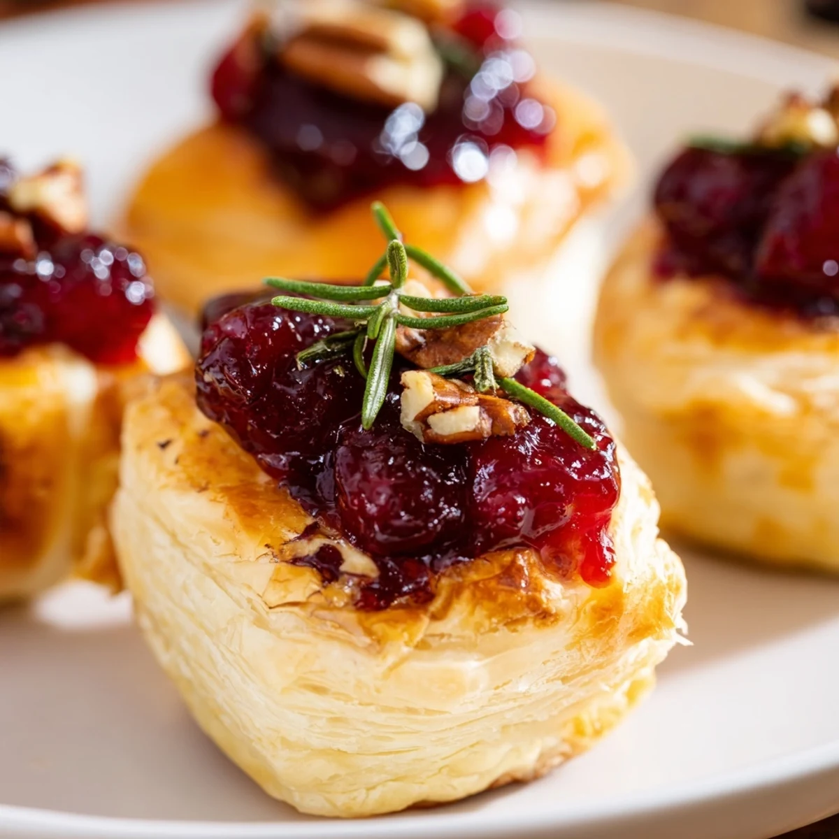 Festive Quick Cranberry Brie Bites appetizer, perfect for sharing, with a delightful mix of flavors and textures.