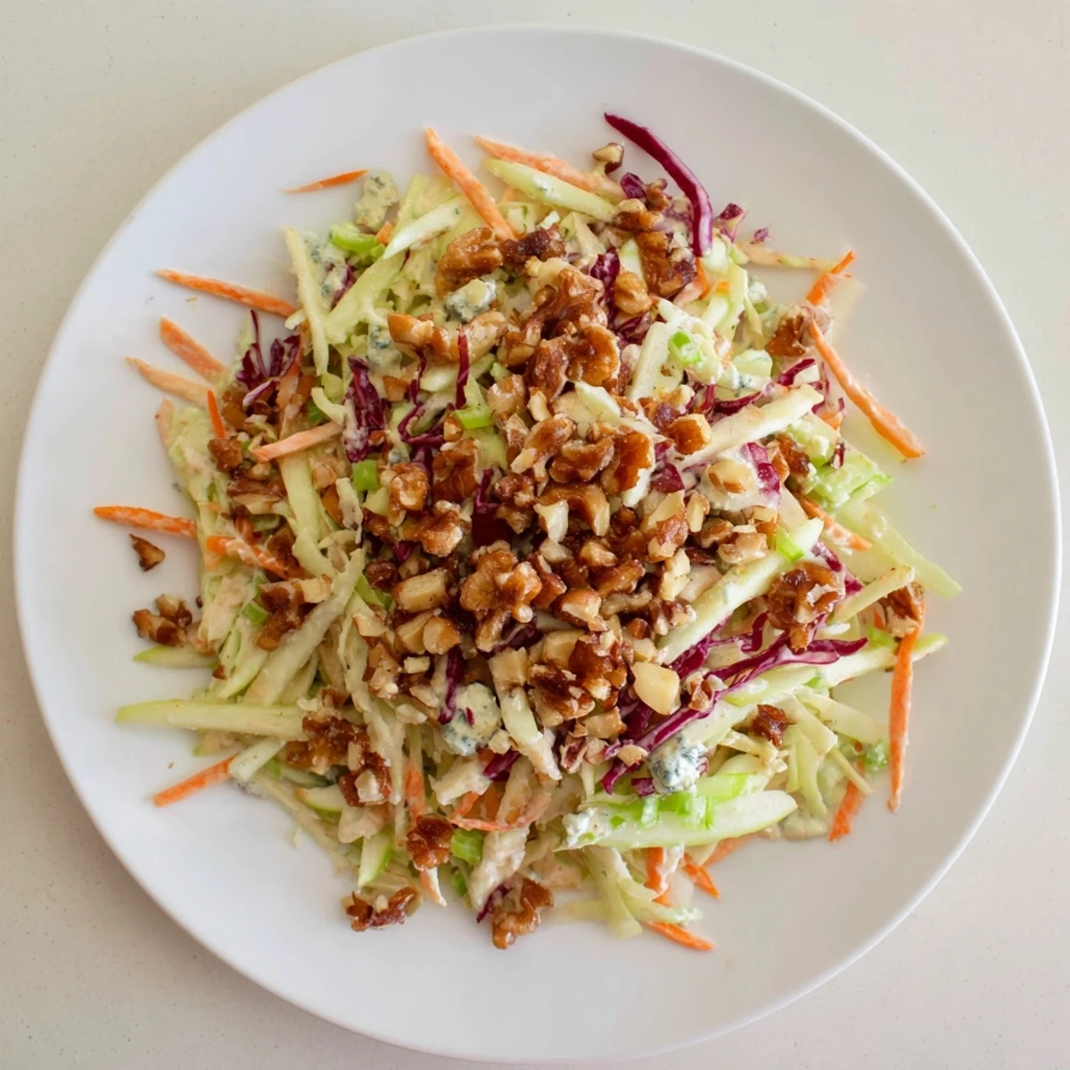 Crunchy Apple Walnut Slaw
