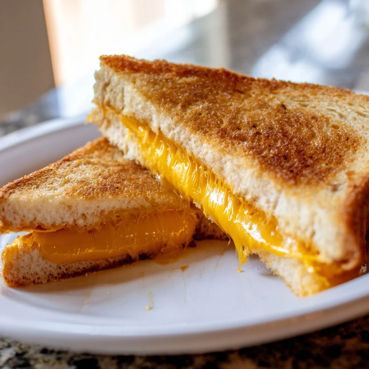 Mayo grilled cheese sandwich, perfectly golden and melty, ready to be sliced and enjoyed.