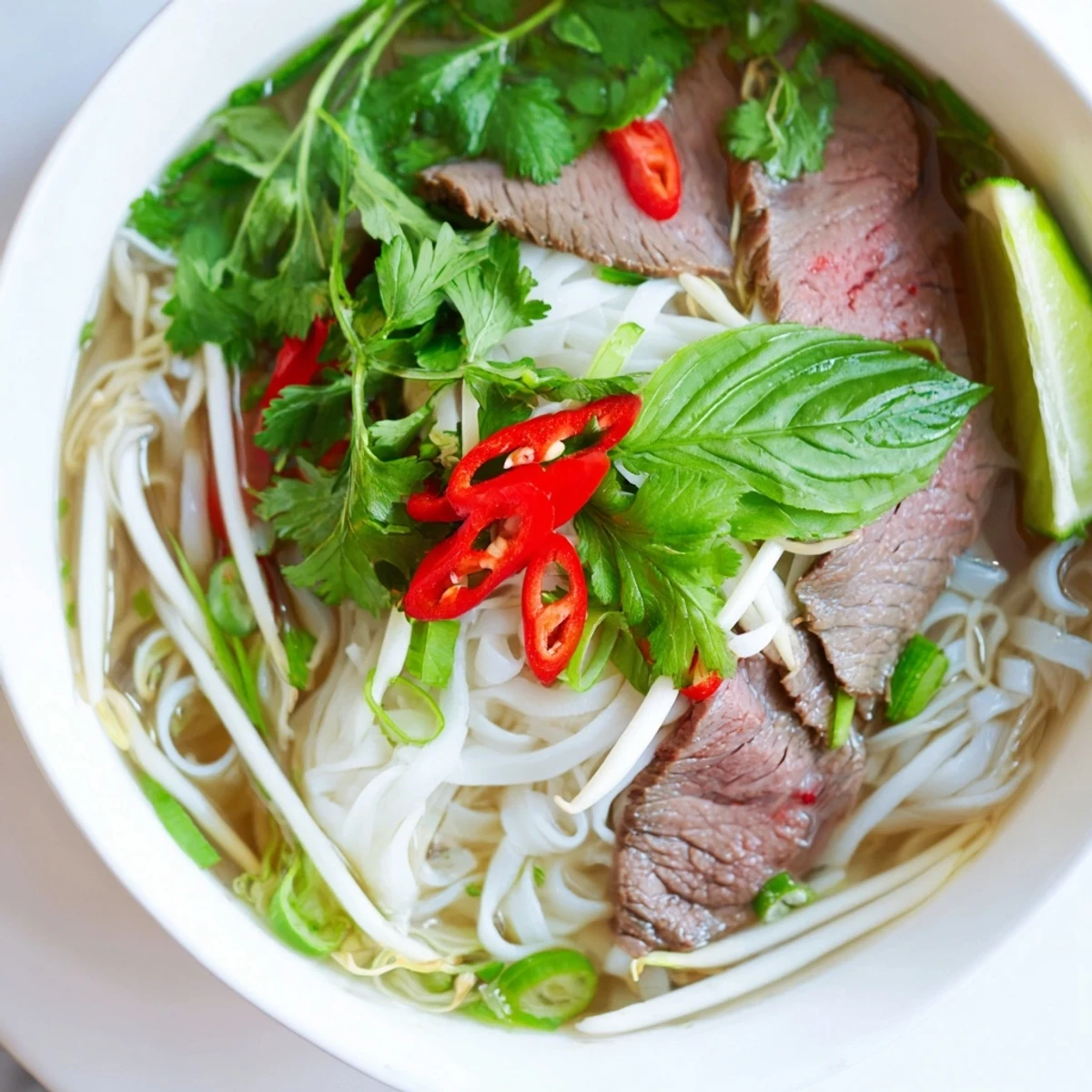 Steaming bowls of Vietnamese Pho Express with fresh herbs, a flavorful and satisfying meal.