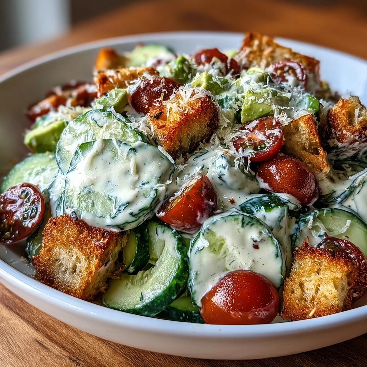 Cucumber Caesar Salad