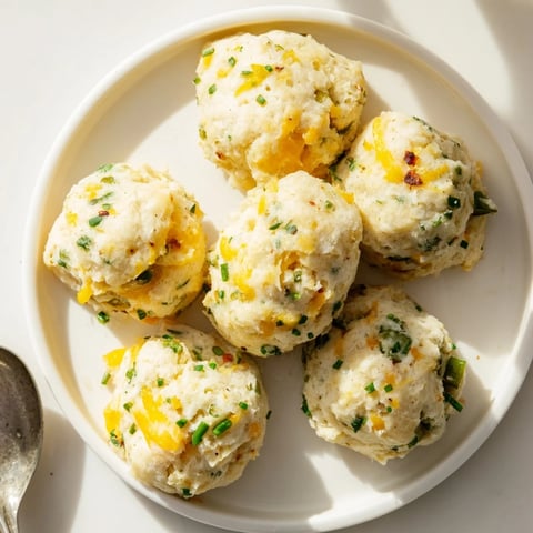 Fluffy Cheesy Jalapeño Chili Garlic Biscuit Muffin Balls served warm with ranch dip.  