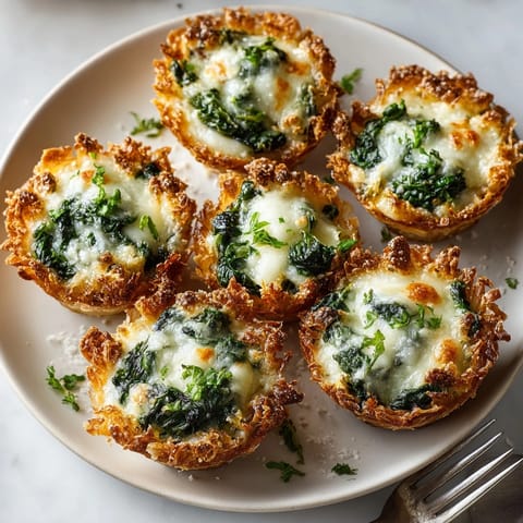 Creamy, cheesy Baked Mozzarella Spinach Dip Cups, perfect party appetizers—warm and irresistible!