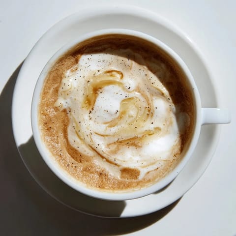 Savory onion latte made with rich espresso and creamy milk, truly innovative.  