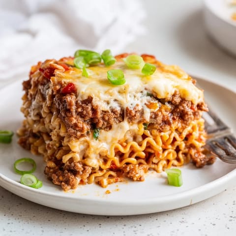 Spicy Ramen Lasagna Fusion