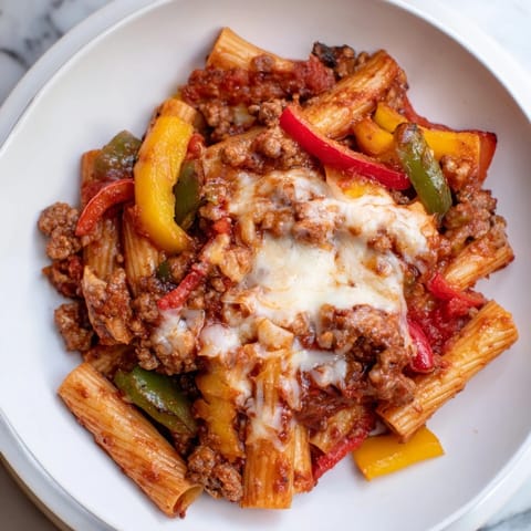 Baked Rigatoni with Sausage Peppers