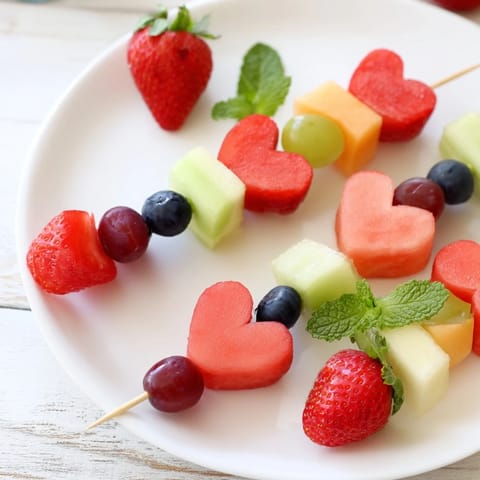 Berry Good Heart Fruit Skewers