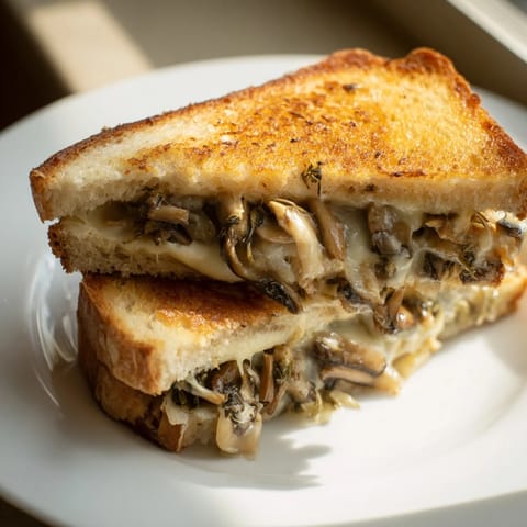 Creamy Mushroom Grilled Cheese