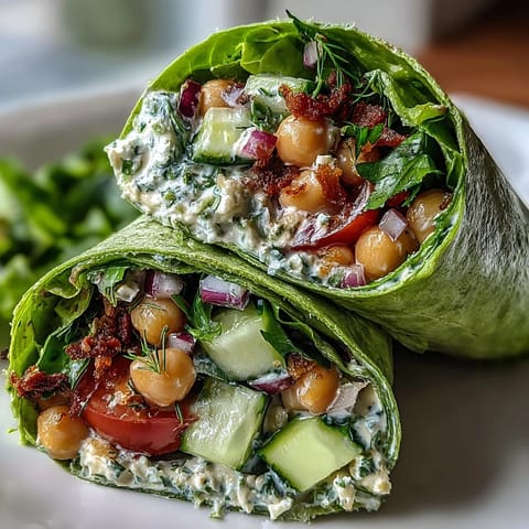 Fresh Spring Clean Avocado Chickpea Salad wrapped in crunchy lettuce shells, bursting with creamy avocado, crisp vegetables, and zesty lemon dressing.  