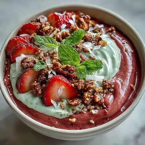 Strawberry Matcha Smoothie Bowl