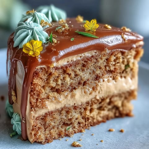 Grounded Taurus cake with floral buttercream and rich butterscotch layers.
