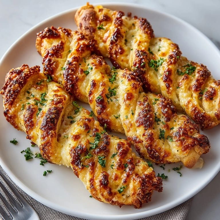Homemade Cheddar Garlic Pretzel Twists recipe: soft, doughy pretzels with savory cheese topping.