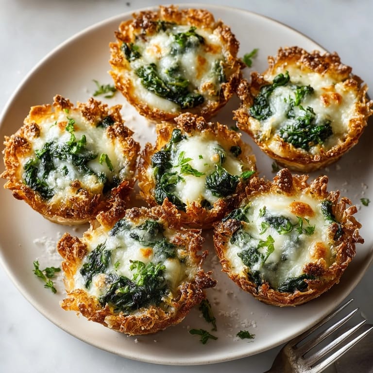 Creamy, cheesy Baked Mozzarella Spinach Dip Cups, perfect party appetizers—warm and irresistible!
