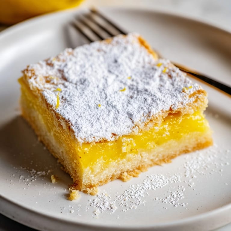 Creamy, tangy lemon bars with a buttery crust, perfect for spring baking and afternoon treats.