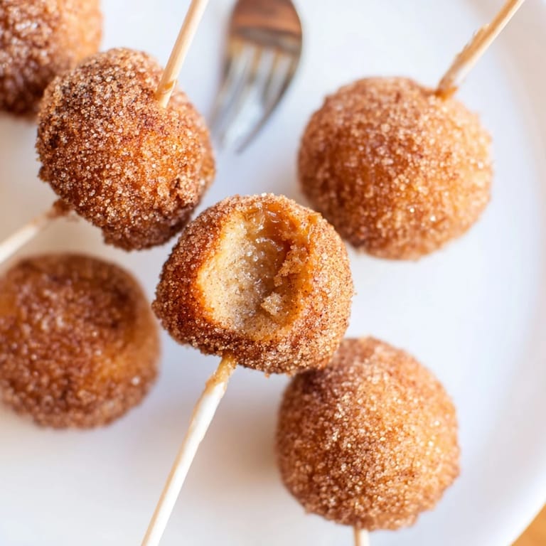 Deliciously spiced muffin pops filled with warm caramel, coated in cinnamon sugar.  