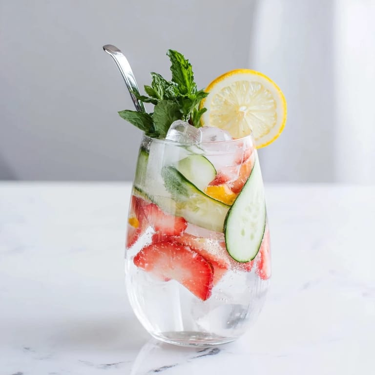 Delicious Water-Based Mocktails, a healthy drink blending fruit and sugar-free syrups.