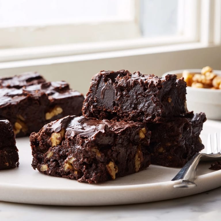Decadent Zero-Waste Brownies made with repurposed nut-milk pulp, perfect for dessert lovers.  