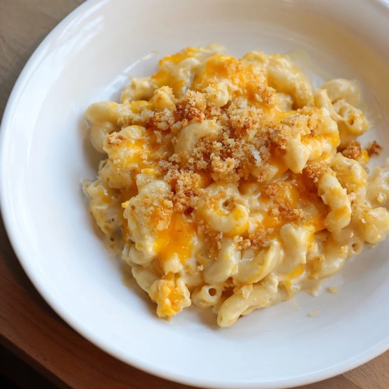 Golden baked Mac & Cheese with Evaporated Milk: cheesy, comforting, and perfect for a family dinner.
