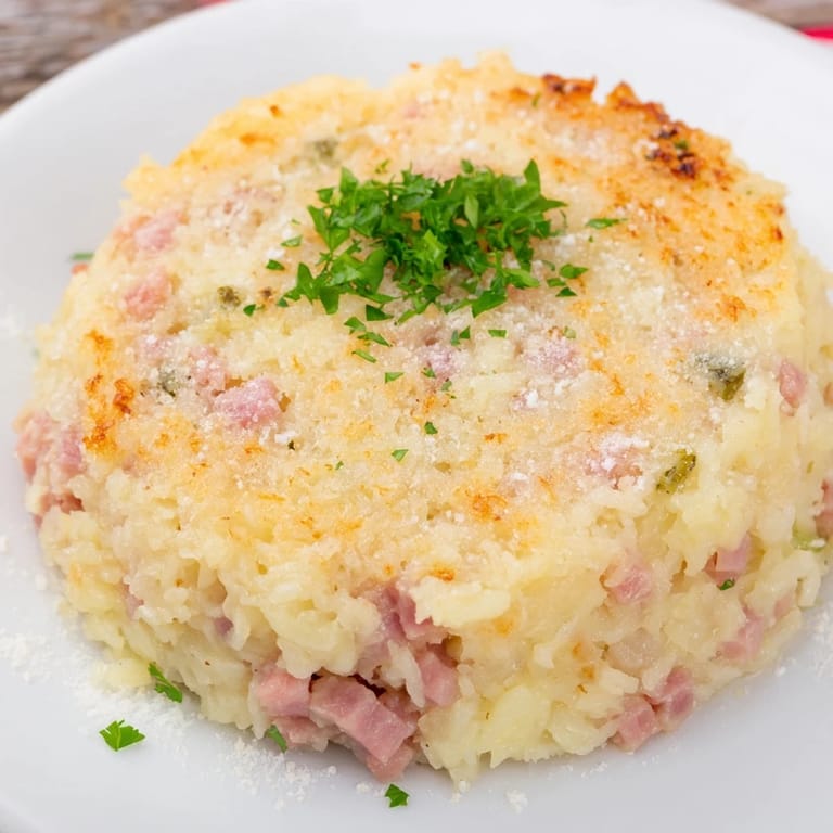 Imagine the aroma: Warm Ham & Potato Patties, fried until golden, ideal for a satisfying breakfast or dinner.