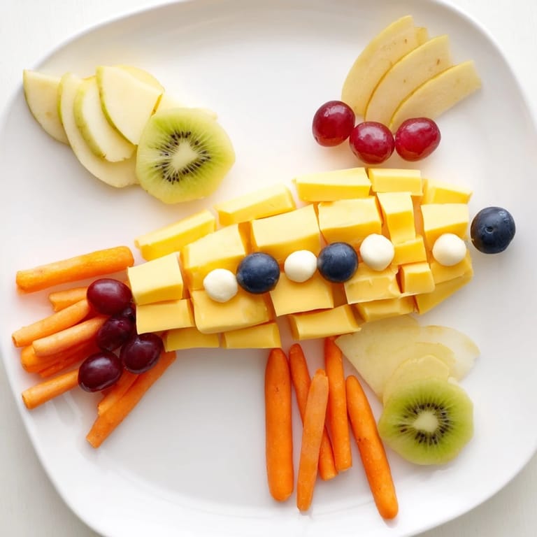 Vibrant Spaceship Launch Snack Board, a visually stunning appetizer featuring cheese, crackers, and delicious dipping sauces.