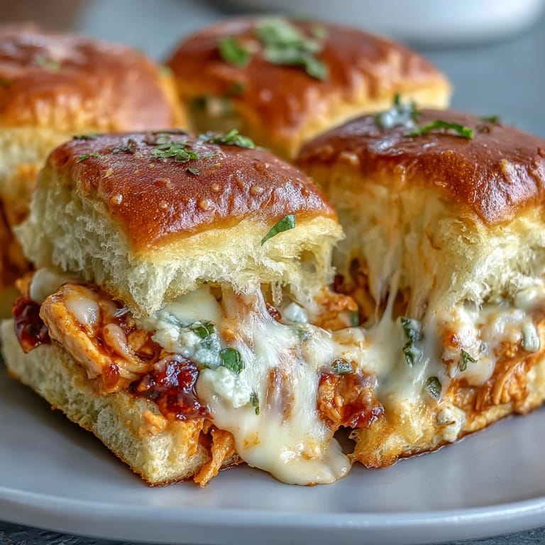 Spicy Buffalo chicken Pizza Dip Sliders served on a platter with crisp celery sticks and a side of ranch dressing.