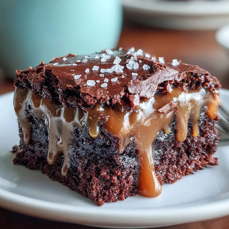 Gooey dark chocolate brownies infused with creamy miso caramel, creating a decadent dessert with deep umami undertones.