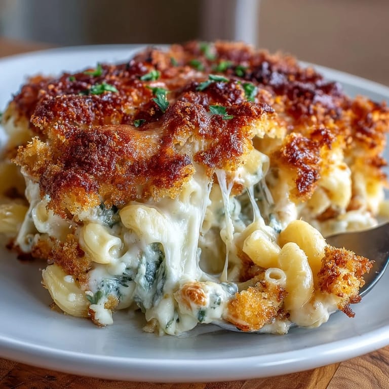 Creamy elbow pasta smothered in sharp cheddar, Gouda, mozzarella, and blue cheese, baked until golden.  