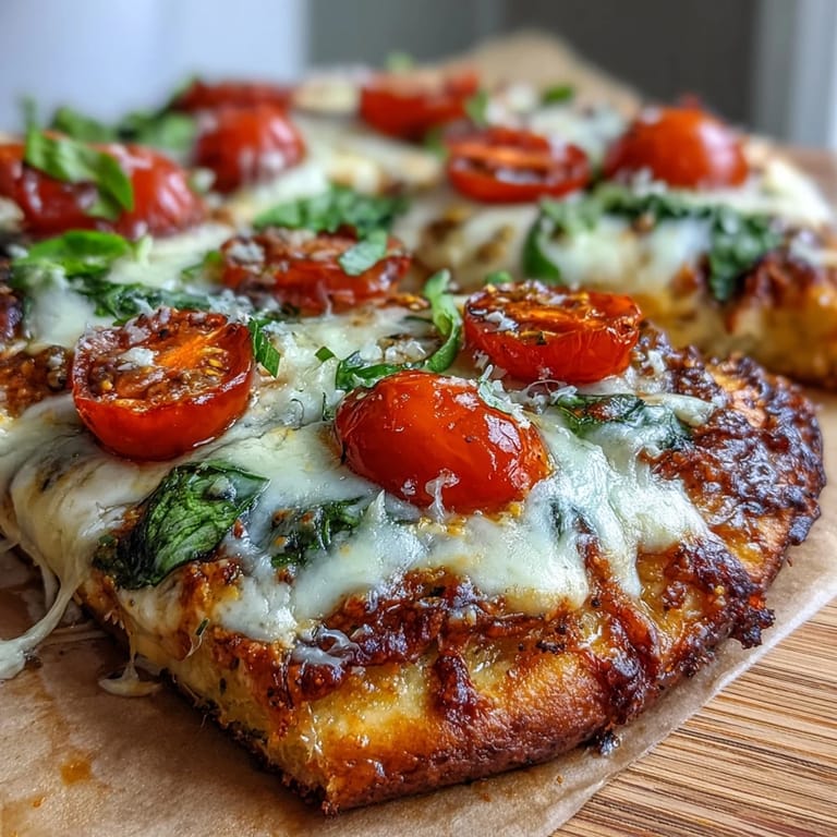 Fusion flatbread pizza featuring garlic butter naan, red onion, and Parmesan cheese, baked to perfection for a quick weeknight meal.