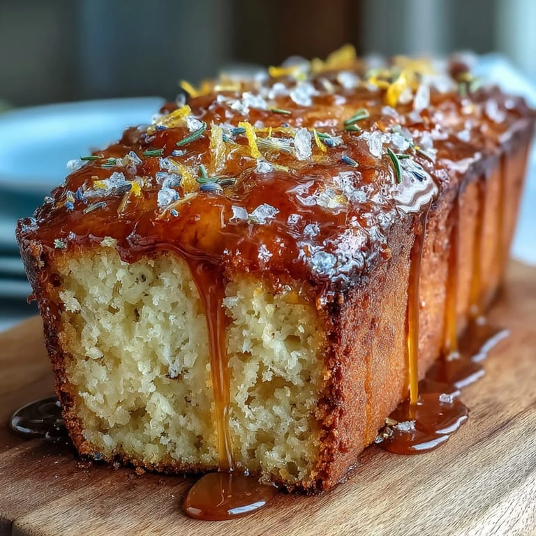 Fragrant Lemon Lavender Loaf Cake, a perfect tea-time treat with a delicate glaze.